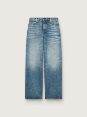 Jeans da donna Golden in stile boyfriend in denim azzurro chiaro con effetto stone-washed
