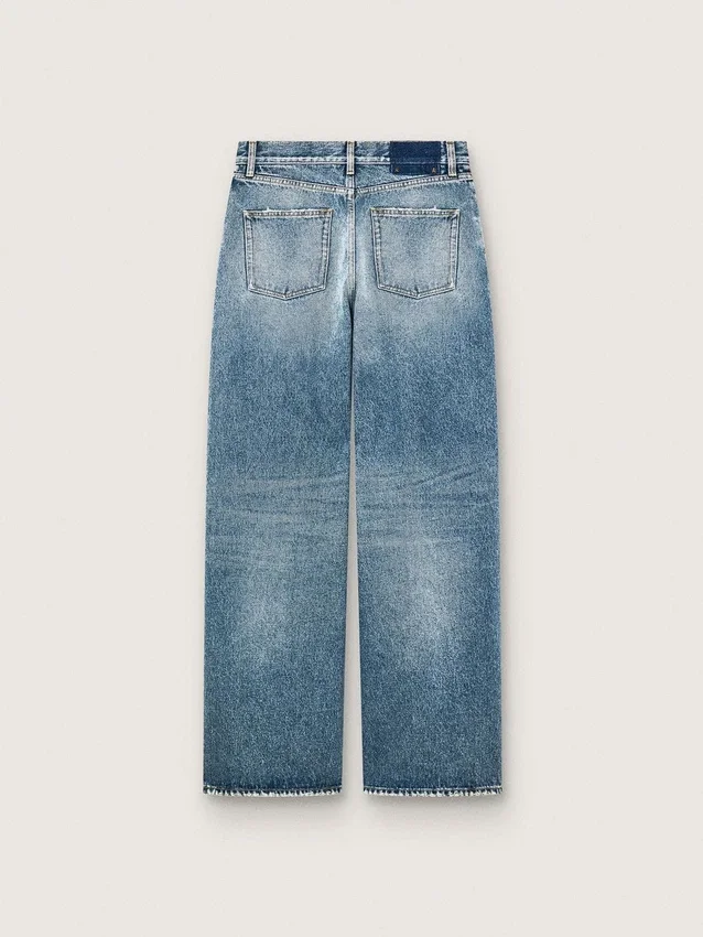 Jeans da donna Golden in stile boyfriend in denim azzurro chiaro con effetto stone-washed
