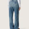 Jeans da donna Golden in stile boyfriend in denim azzurro chiaro con effetto stone-washed