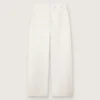 Jeans da donna Golden in stile boyfriend in denim bull bianco ottico