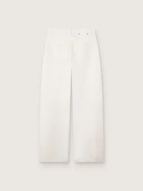 Jeans da donna Golden in stile boyfriend in denim bull bianco ottico