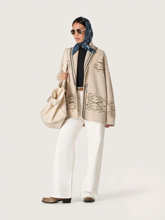 Jeans da donna Golden in stile boyfriend in denim bull bianco ottico