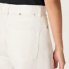 Jeans da donna Golden in stile boyfriend in denim bull bianco ottico