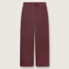 Jeans da donna in denim bordeaux
