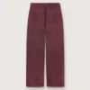 Jeans da donna in denim bordeaux
