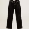 Jeans da donna neri con effetto lavaggio vellutato