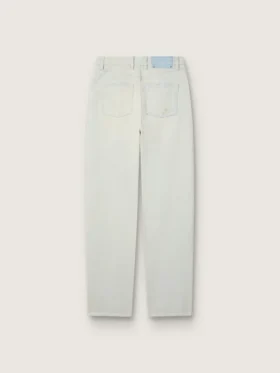 Jeans da donna sbiaditi con cristalli cabochon