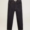 Jeans da uomo blu scuro in denim one-wash