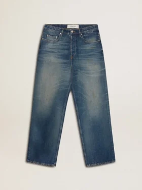 Jeans da uomo dal taglio ampio e dal lavaggio medio per il Capodanno cinese