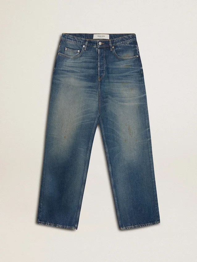 Jeans da uomo dal taglio ampio e dal lavaggio medio per il Capodanno cinese