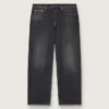 Jeans da uomo neri con effetto stonewashed
