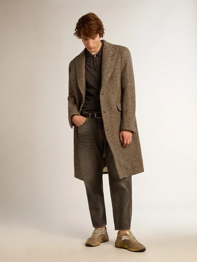 Jeans da uomo neri con effetto stonewashed