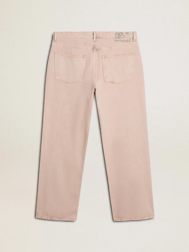 Jeans da uomo tinti di rosa