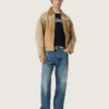 Jeans larghi blu con lavaggio medio