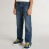 Jeans per bambini con orlo grezzo e ricamo