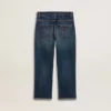 Jeans per bambini con orlo grezzo e ricamo