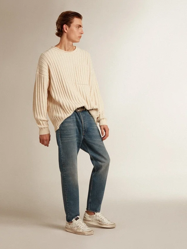 Jeans slim fit da uomo con lavaggio medio