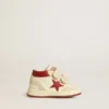 June Junior in nappa e pelle scamosciata con stella e linguetta sul tallone in pelle rossa