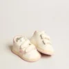 June Junior in pelle nappa con stella e linguetta sul tallone in camoscio rosa antico