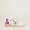 Junior Ball Star con stella glitterata argento e linguetta sul tallone glitterata rosa