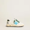 Junior Ball Star con stella turchese e linguetta sul tallone in pelle scamosciata verde