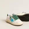 Junior Ball Star con stella turchese e linguetta sul tallone in pelle scamosciata verde