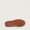Young Ball Star in pelle bianca con stella in pelle argento metallizzato e inserti in pelle blu scuro
