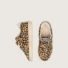 Junior Ball Star in pelle di pony con stampa leopardata, stella in pelle bianca e linguetta sul tallone