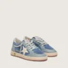 Young Ball Star in pelle scamosciata azzurra e blu denim con stella in pelle bianca