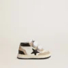 Junior June in nappa con inserti in pelle scamosciata e stella in pelle nera
