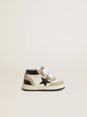 Junior June in nappa con inserti in pelle scamosciata e stella in pelle nera