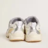 Junior Lightstar in pelle bianca e mesh con stella in pelle bianca