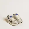 Junior Marathon in nylon argento con stella nera e linguetta in pelle sul tallone