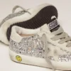 Junior Super-Star con glitter argento e dettagli in pelle scamosciata