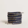 Lacci blu navy con stelle dorate a contrasto