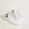 Lacci in cotone con cristalli Swarovski argentati e logo color oro