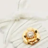 Lacci in mohair bianco “Pellami” con ciondolo gioiello