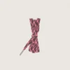 Lacci tartan marrone scuro e rosa