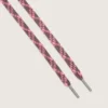Lacci tartan marrone scuro e rosa
