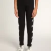 Leggings neri per bambine con stelle bianche sui lati