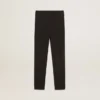 Leggings neri per bambine con stelle bianche sui lati