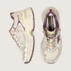 Lightstar CNY da donna in rete bianca e pelle con stella in TPU rosso vino