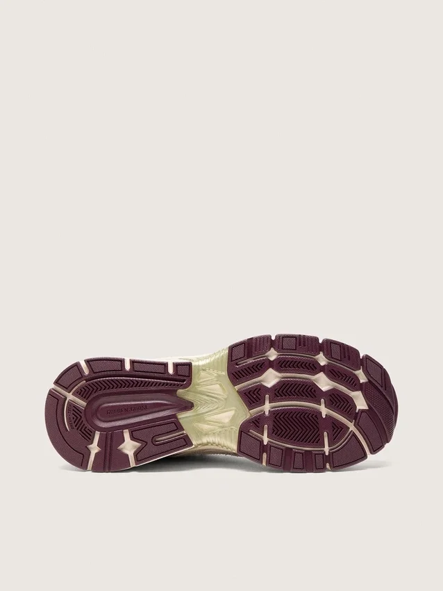 Lightstar CNY da donna in rete bianca e pelle con stella in TPU rosso vino