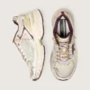 Lightstar CNY da uomo in mesh bianco e pelle con stella in TPU rosso vino