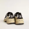 Lightstar da donna in pelle bianca e rete nera con stella in TPU nera