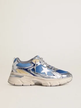 Lightstar da donna in rete azzurra con stella in TPU bianco e inserti argentati a base biologica