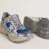 Lightstar da uomo in rete azzurra con stella in TPU bianca e inserti argentati a base biologica