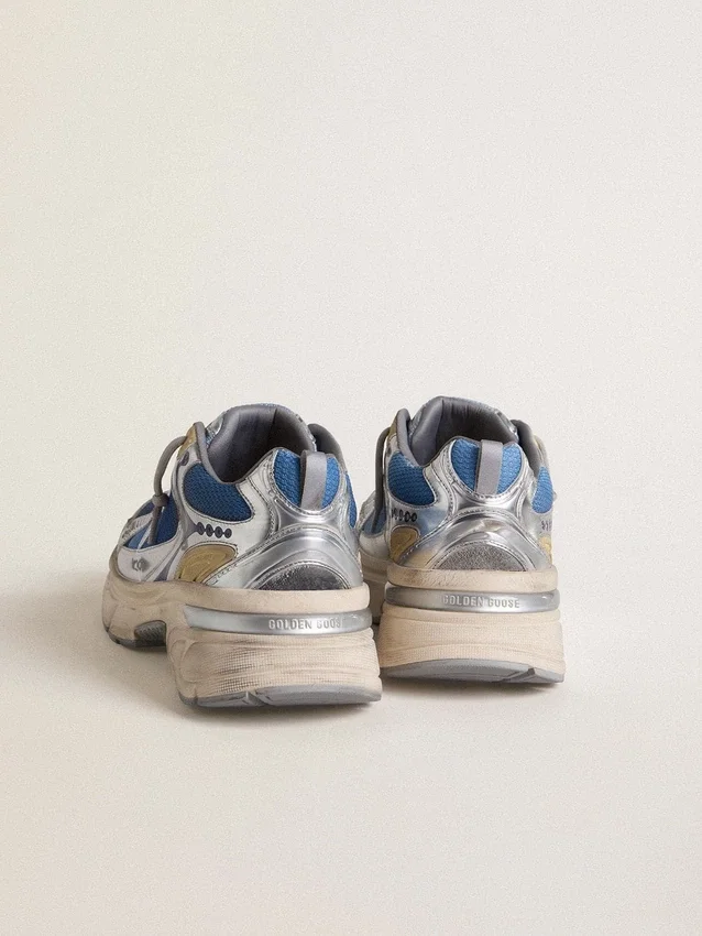 Lightstar da donna in rete azzurra con stella in TPU bianco e inserti argentati a base biologica