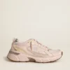 Lightstar da uomo con tomaia in pelle rosa e mesh e stella rosa