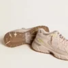 Lightstar da uomo con tomaia in pelle rosa e mesh e stella rosa